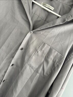 Geoffrey Beene Men's Gray Long Sleeve Button Down